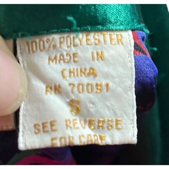 Vintage 80s Victorias Secret Satin Gold Label Kimono PJ Intimate Robe US Small - Picture 7 of 9